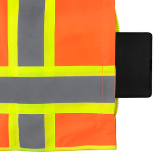 Radians SV69-2 Two Tone Type R Class 2 Mesh/Solid Surveyor Vest with Plan/Tablet Pocket