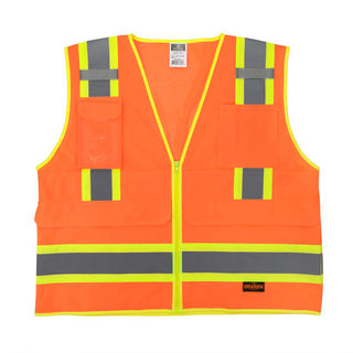Radians SV69-2 Two Tone Type R Class 2 Mesh/Solid Surveyor Vest with Plan/Tablet Pocket