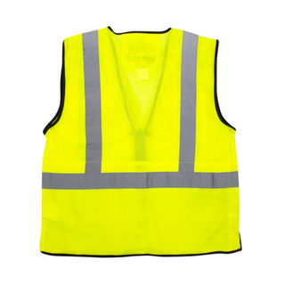 Radians SV75B-2 Black Bottom Self-Extinguishing Surveyor Vest - Hi-Vis Green
