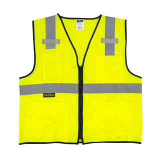 Radians SV7E Economy Type R Class 2 Solid Surveyor Safety Vest - Hi-Vis Green
