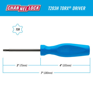 Channellock T203H TORX T20 X 3-Inch Professional Screwdriver