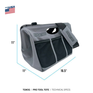 Channellock TGM3G PRO 10-Pocket Premium Tool Tote with LASERLOCK Fabrics