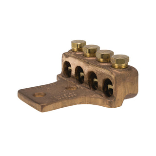 NSI TL500-4L2 Terminal Lug 500-4/0 Bronze 4 Port 2 Mou