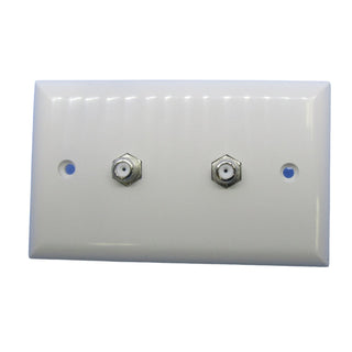 Philmore TV45V Dual "F" Type Wall Plate