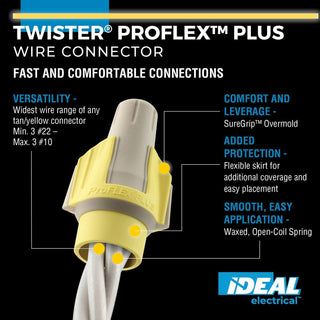 Ideal 30-1345J Twister ProFLEX Plus Wire Connector, 500 Jar