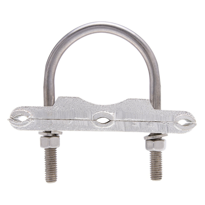 NSI UC-332 Bronze U-Bolt Clamp for Three Wires, 2″ Pipe, 250-2/0 AWG, Burial