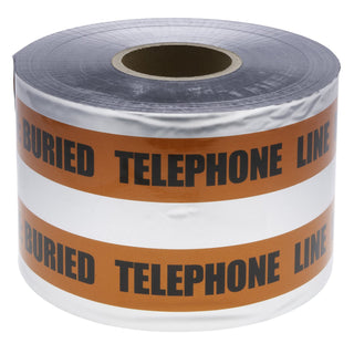 NSI ULTD-636 6 Orange Detectable Underground Line Tape Buried Telephone Line Below