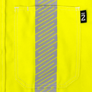 Neese VDH5VSH3 5.7 oz Vented Type R Class 3 Segmented Tape DH Air Workshirt - Fluorescent Yellow