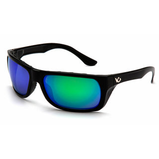 Pyramex VGSB931 Venture Gear Polarized Green Mirror with Black Frame