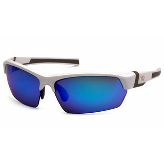 Pyramex VGSW365T Tensaw Ice Blue Mirror Anti-Fog Lens with White/Gray Frame