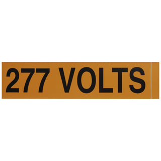 NSI VM-A-9 Voltage Marker Label Large 277 Volts (1 Per Card) 9-In Wide X 2.25-In Tall