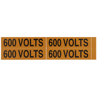 NSI VM-B-15 Voltage Marker Label Medium 600 Volts (4 Per Card) 4.5-In Wide X 1-In Tall