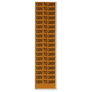 NSI VM-C-36 Voltage Marker Card 120V To 240V