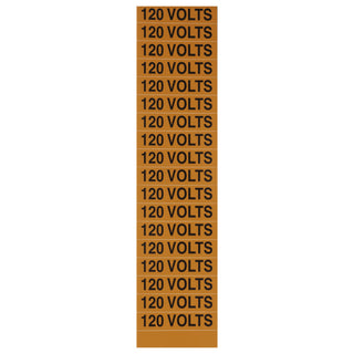 NSI VM-C-3 Voltage Marker Label Small 120 Volts (18 Per Card) 2.25-In Wide X 0.5-In Tall