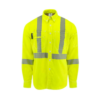 Neese VTS5VSH3 Tecasafe® One 5.7 oz Class 3 Vented FR Shirt - Fluorescent Yellow
