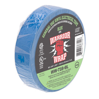 NSI WW-716-BL General Use Blue Vinyl Electrical Tape, 7mil, 60ft Long