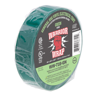 NSI WW-716-GN General Use Green Vinyl Electrical Tape, 7mil, 60ft Long