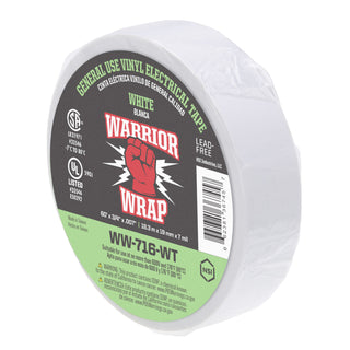 NSI WW-716-WT General Use White Vinyl Electrical Tape, 7mil, 60ft Long