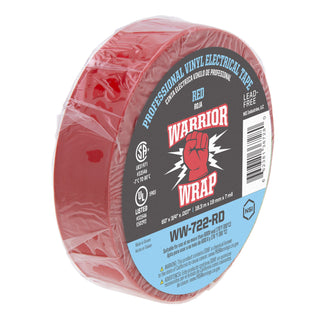 NSI WW-722-RD Professional Red Vinyl Electrical Tape, 7mil, 60ft Long