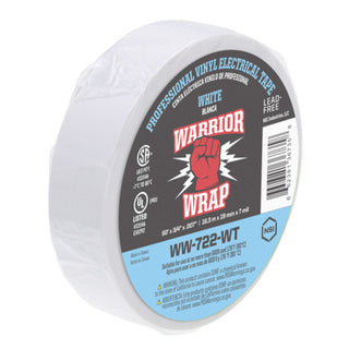 NSI WW-722-WT Professional White Vinyl Electrical Tape, 7mil, 60ft Long