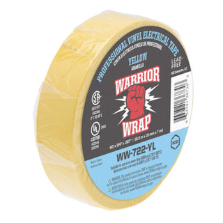 NSI WW-722-YL Professional Yellow Vinyl Electrical Tape, 7mil, 60ft Long