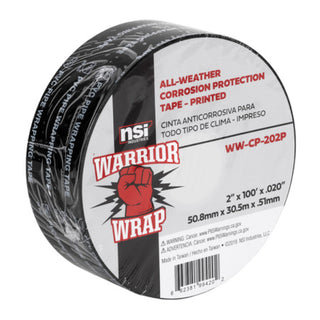 NSI WW-CP-202P Black All-Weather Corrosion Protection Tape, Printed, 100ft Long