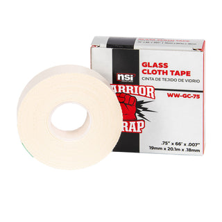 NSI WW-GC-75 White Woven Fiberglass Cloth Tape, .75in Wide, 66ft Long, 7mil