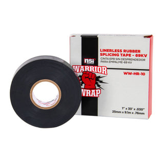 NSI WW-HR-10 Black High-Voltage Linerless Rubber Splicing Tape, 30ft by 1.0in