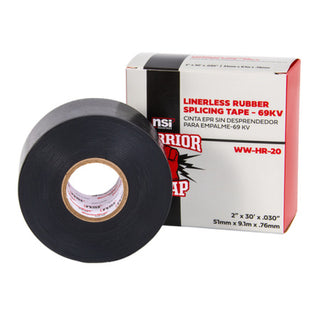 NSI WW-HR-20 Black High-Voltage Linerless Rubber Splicing Tape, 30ft by 2.0 Inh