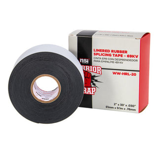 NSI WW-HRL-20 Black High-Voltage Linered Rubber Splicing Tape, 30ft by 2.0in