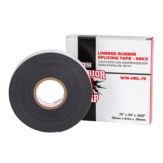 NSI WW-HRL-75 Black High-Voltage Linered Rubber Splicing Tape, 30ft by .75 Inch