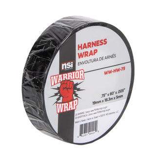 NSI WW-HW-75 Black Harness Wrap Vinyl Electrical Tape, .75in Wide, 60ft Long