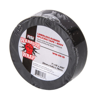 NSI WW-RS-10 Black Linerless Rubber Splicing Tape, 1in Wide, 15ft Long