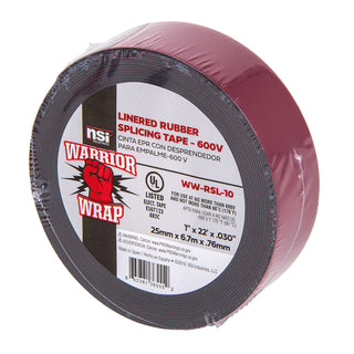 NSI WW-RSL-10 Black Linered Rubber Splicing Tape, 1in Wide, 22ft Long