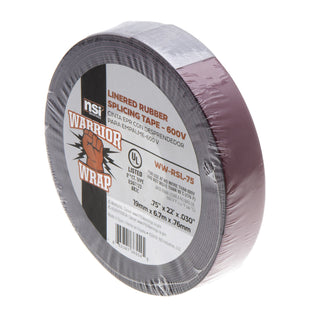 NSI WW-RSL-75 Black Linered Rubber Splicing Tape, .75in Wide, 22ft Long