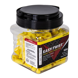 NSI WWC-Y-CJ Yellow Winged Wire Connector with Quick-Grip Spring, 100 Small Jar