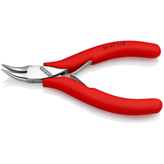 Knipex 35 41 115 4 1/2" Electronics 45° Angled Pliers-Half Round Tips