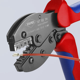 Knipex 97 52 34 8 1/2" Crimping Pliers For Non-Insulated Open Plug-Type Connectors (Plug Width 2.8 and 4.8 mm)