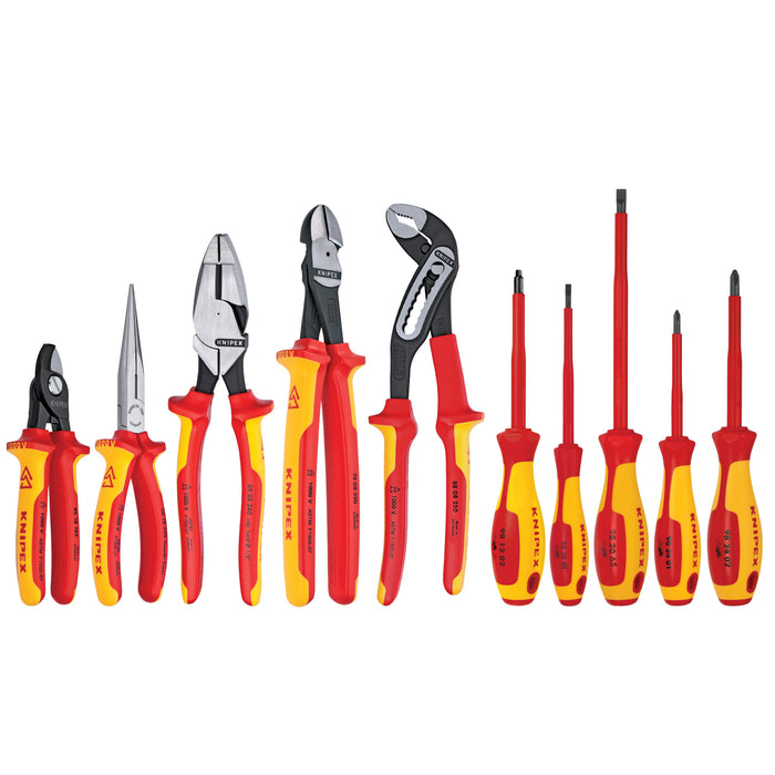 Knipex 9K 98 98 31 US 10 Pc Pliers and Screwdriver Tool Set-1000V in Hard Case