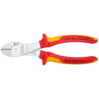 Knipex 74 06 180 7 1/4" High Leverage Diagonal Cutters-1000V Insulated