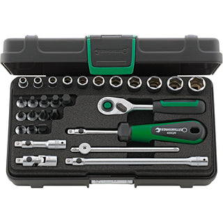 Stahlwille 96011137 40/23/6QR Socket Set, 1/4" Drive, Metric