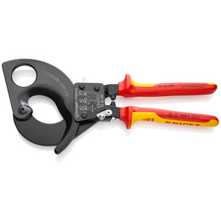 Knipex 95 36 280 SBA 11" Ratcheting Cable Cutters-1000V Insulated