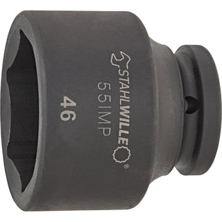 Stahlwille 25010046 55IMP 3/4" 6-pt Impact Socket, 46 mm