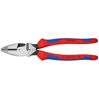 Knipex 09 12 240 SBA 9 1/2" High Leverage Lineman's Pliers New England with Fish Tape Puller & Crimper