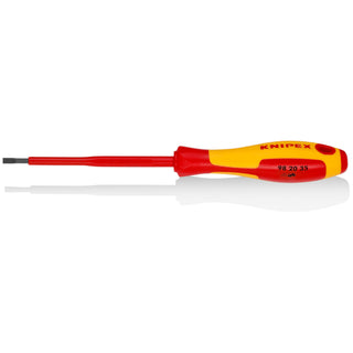 Knipex 98 20 35 Slotted Screwdriver, 4"-1000V Insulated, 1/8" tip