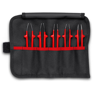 Knipex 92 00 04 5 Pc Stainless Steel Tweezer Set in a Tool Roll-1000V Insulated