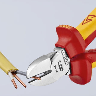 Knipex 70 06 160 T 6 1/4" Diagonal Cutters-1000V Insulated-Tethered Attachment