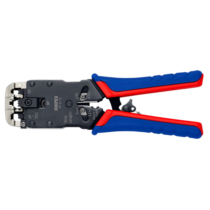 Knipex 97 51 12 8 1/4" Crimping Pliers-For 4, 6 and 8 Pole Western Plug Type