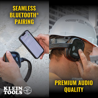 Klein Tools AESBH1 Bluetooth Behind-The-Head Earmuffs