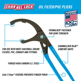 Channellock 212 12 Inch Oil Filter/ PVC Plier